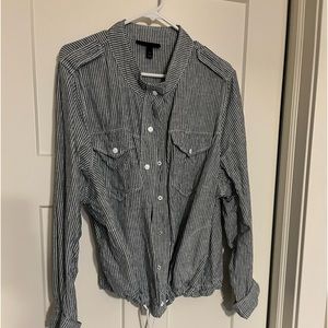NWOT! Lane Bryant Striped Denim Jacket….
